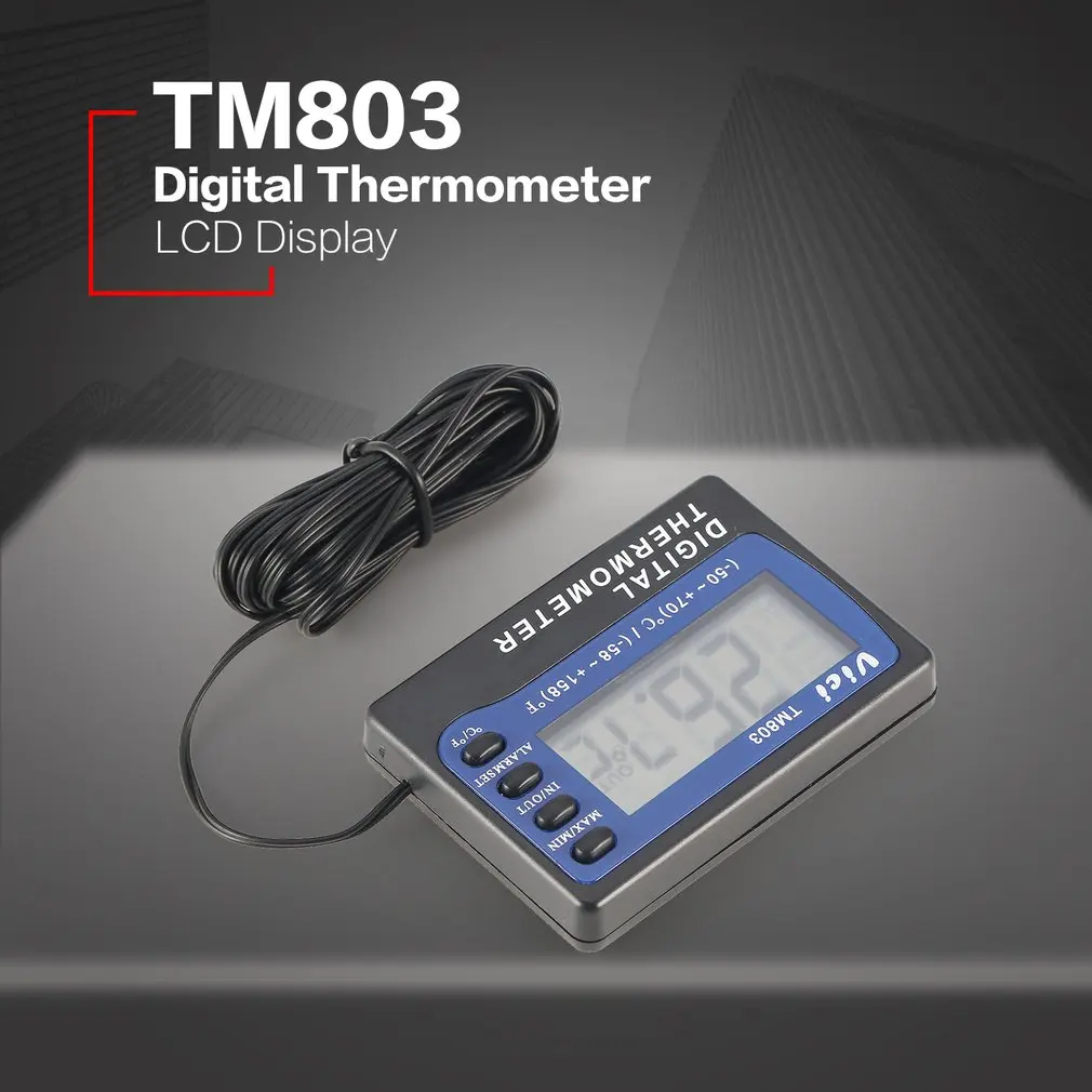 VICI TM803 Fridge Freezer Digital Alarm Thermometer Digital Temperature Meter US 