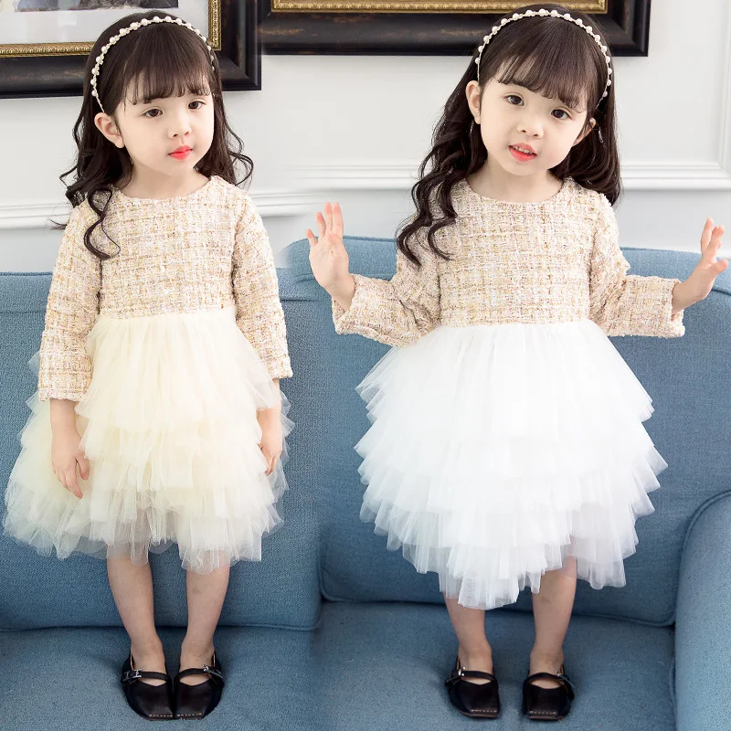 Girls Evening Dress Princess Dress Children Wedding Dress Puffy Yarn Flower Boys/Flower Girls Birthday Performance Host Piano Co