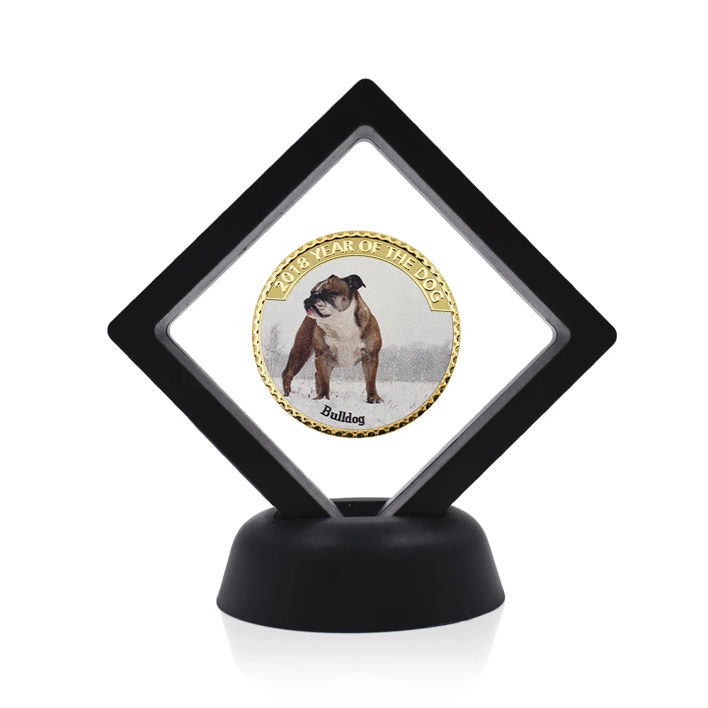 

Business Souvenir Gifts Year of The Dog 24k Gold Plated Metal Coin collectible challenge metal crafts with Box