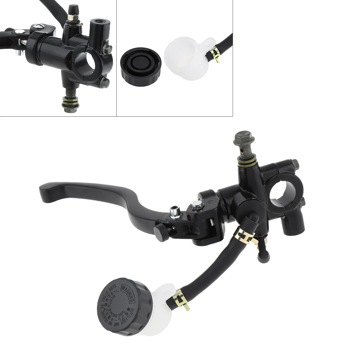 

Motorcycle Upper Brake Clutch Master Left Cylinder Reservoir Hydraulic Pump Lever Straight Push Pump Fit for Harley Honda Suzuki
