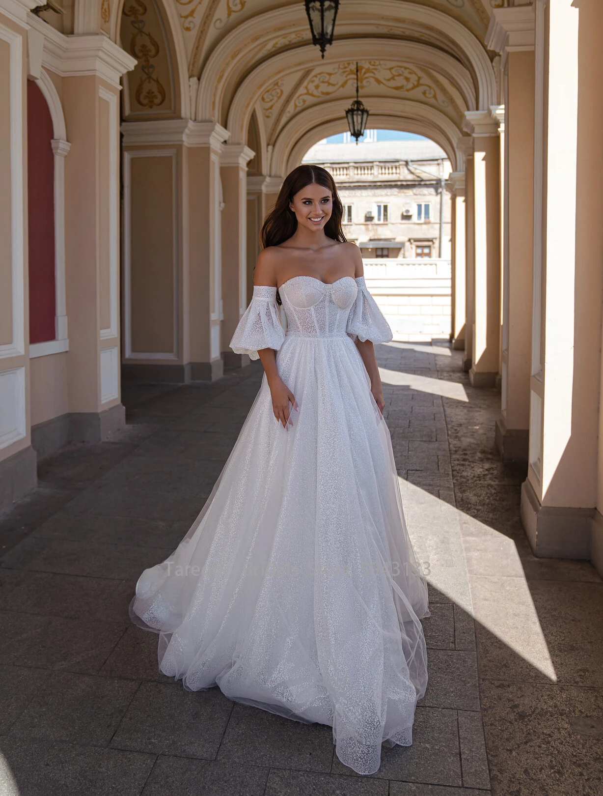 bohemian corset wedding dress
