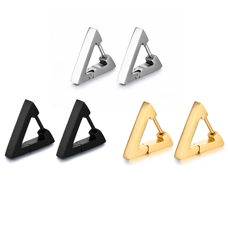 

Fashion Jewelry Creative Punk Hiphop Hoop Earrings Women Triangular Earrings