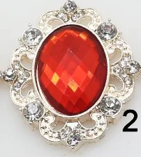 Ywxinxi Горячие 10 шт./lot25*30 металлический сплав стразы пряжка с плоской задней стороной для декорирования вестибюлей поделки Рождественские украшения аксессуары - Цвет: 2