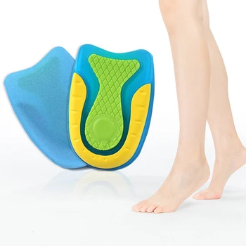 

2 Pairs Foot Care Fabric Heel Pads Shock Absorption And Decompression Insoles Shoe Accessory For Heel Pressure Relieving
