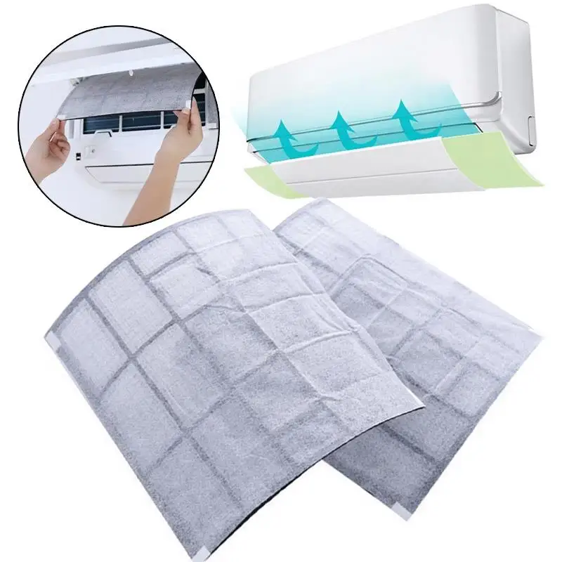 

Air Cleaning Filter Dustproof Paper PET 2 Sheet Livingroom Office Hotel Convenient Practical Air Conditioning Filter