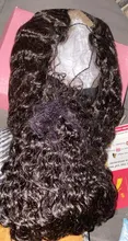 Peluca brasileña de ondas profundas prearrancada, peluca con malla frontal y pelo de bebé, 13x4, para mujeres negras