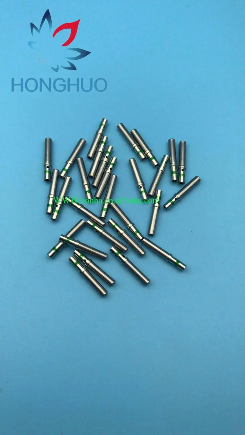 20/100 шт DT Pin 14-16AWG 0460-215-16141 0462-209-16141 сплошной обжимной терминал с зеленой идентификационной полосой из нержавеющей стали - Название цвета: 100 pcs female