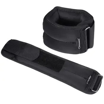 

Clispeed 2PCS Ankle Weights Wrist Weights Sand Filling Adjustable Straps for Walking Jogging Gym Fitness Exercise (2lbs)