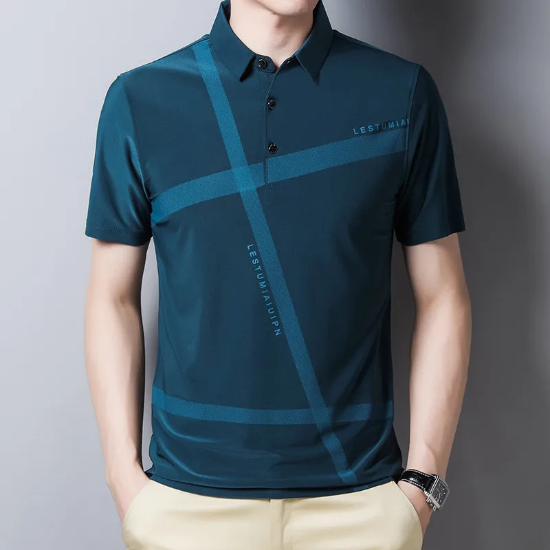 Ymwmhu 2021 New Fahsion Men Polo Shirt Loose Striped Summer Cool Shirt Streetwear Casual Polo Shirt Men Top Clothes Brand 1