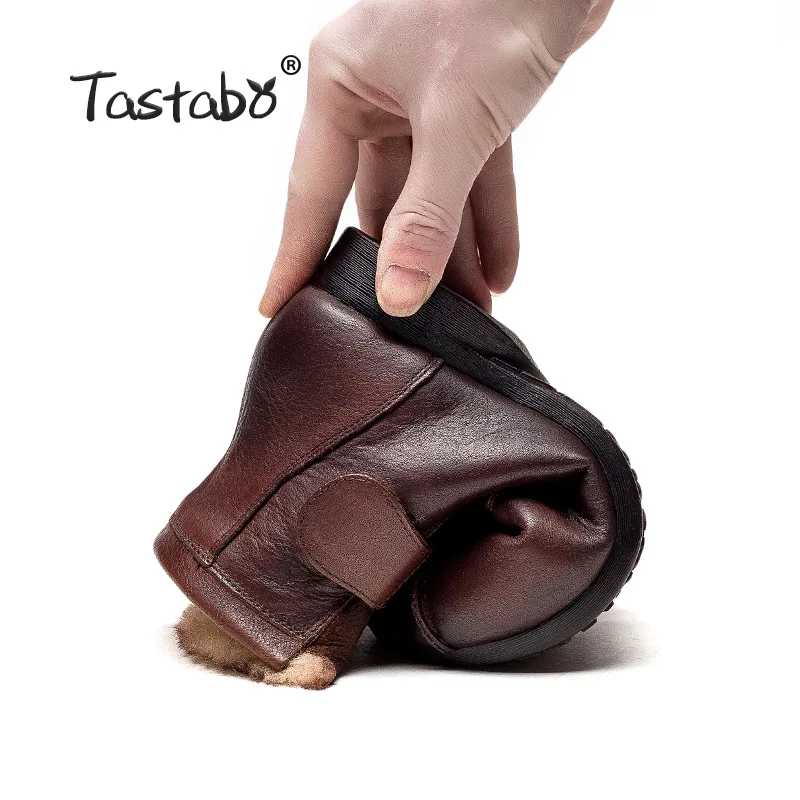 2020 Women Winter Snow Boots Warm Flat Platform Lace Up Ladies Women's Shoes New Flock Fur Suede Ankle Boots Female A198-2