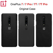 Официальный OnePlus 7 Oneplus 7 Pro 7T 7T Pro защитный чехол Karbon из углеродного песчаника нейлоновый бампер чехол задняя крышка оболочка