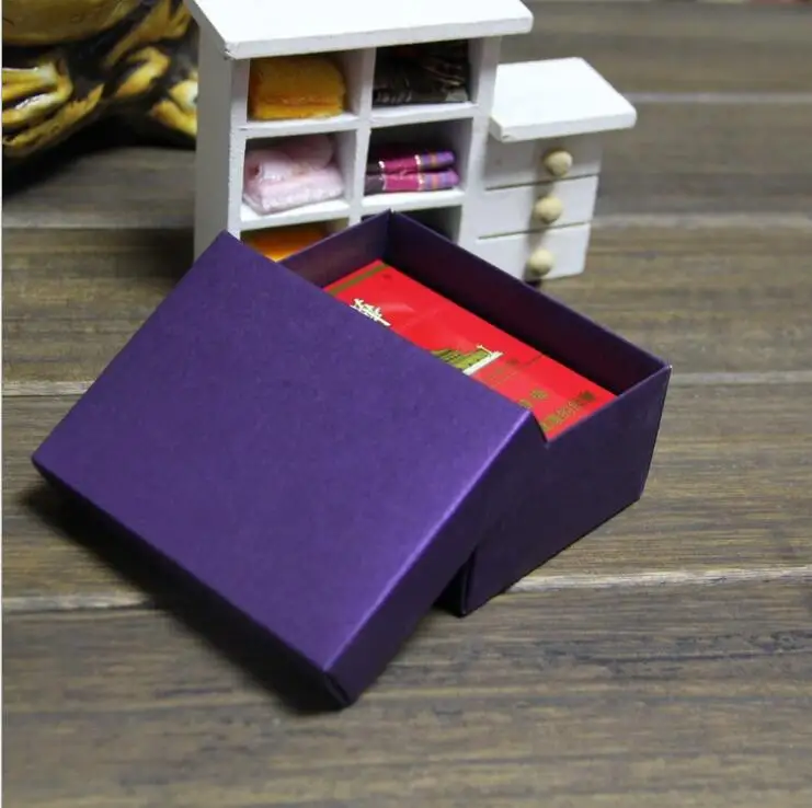 20 шт фиолетовая картонная упаковочная коробка подарочная коробка с крышкой для ювелирных изделий ручной работы мыло Подарочная коробка маленькая картонная коробка