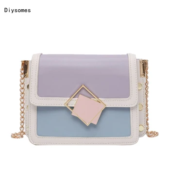

Diysomes Designer Luxury Handbag 2020 Fashion High Quality Pu Leather Female Shoulder Messenger Bag Chain Flap Purse Packet