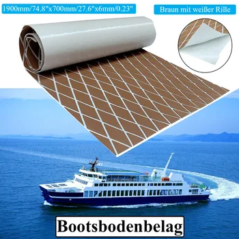 

EVA Foam Teak for Boat Decks Yacht flooring self-adhesive Marine flooring Faux Boat Teak Deck Accessories with white groove