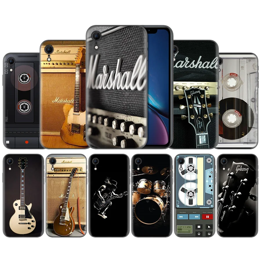 

Guitar Amp Marshall Pattern Ultra-thin TPU Silicone Soft Case Cover for iPhone X XS XR XS 11 11Pro Max 7 8 6 6S 5 5S 5C SE Plus