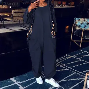 

Fashion Women Rompers ZANZEA Autumn Denim Style Long Sleeve Jumpsuits Casual Back Zipper Playsuits Female Loose Baggy Overalls
