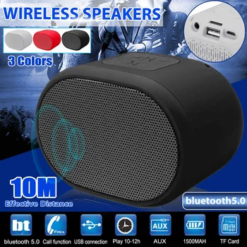 

Wireless bluetooth 5.0 Stereo Portable Speaker Built-in mic Waterproof HIFI Sound with BassTWS Subwoofer Computer Support USB/TF