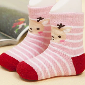 

Color Random Christmas Theme Cute Winter Cotton Baby Kid Crew Socks Breathable Moisture Wicking Elastic Mouth