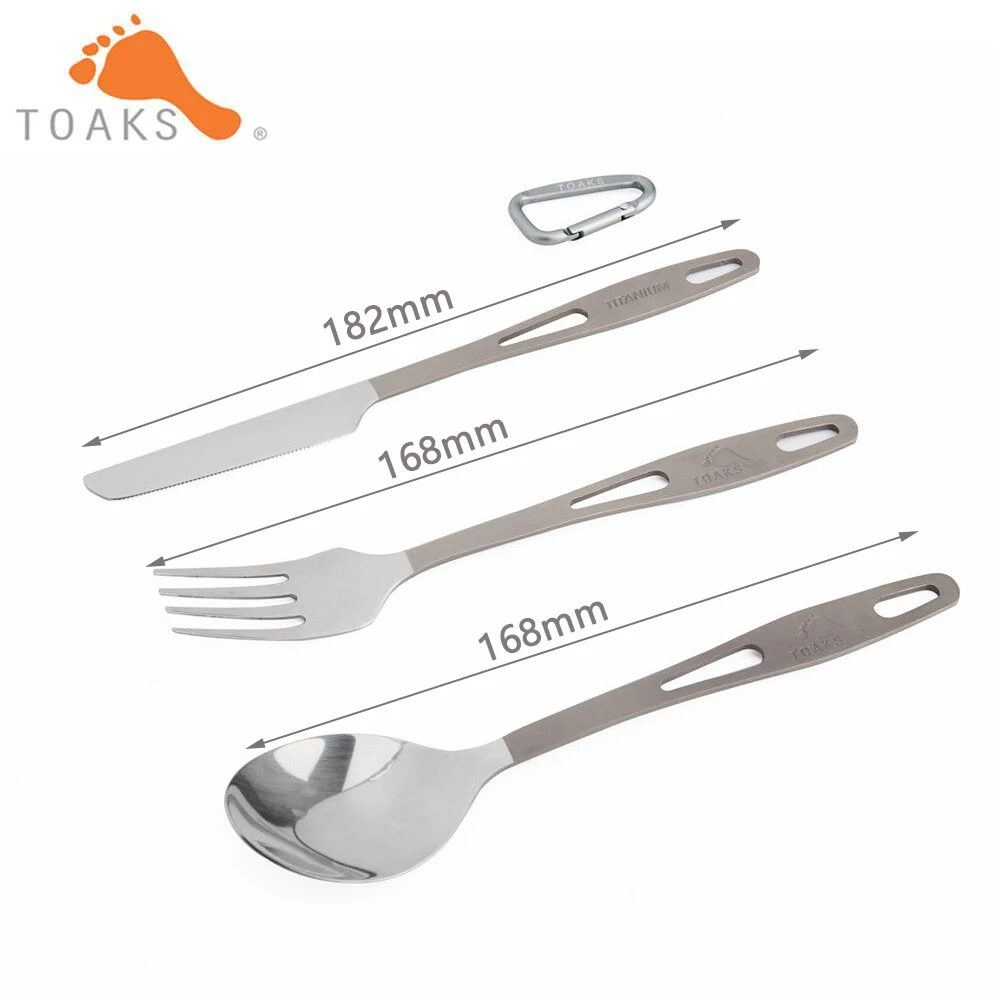 TOAKS Titanium Spoon 3PCS/Set Semi Polished Outdoor Backpacking Picnic