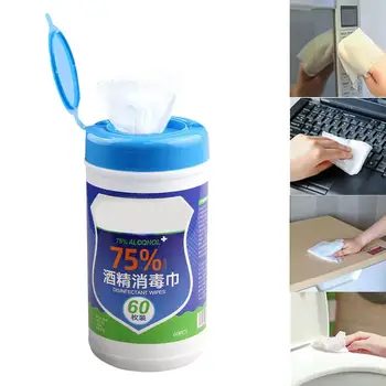 

60Pcs first aid cleaning tissue box disinfection antiseptic pads alcohol swabs wet wipes skin cleansing care sterilization