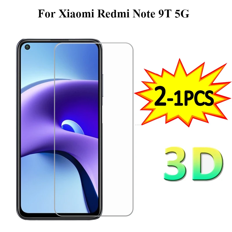 Закаленное стекло 2-1 шт. для Xiaomi Redmi Note 9T 5G Защита экрана Xiami Redme M2007J22G стеклянная