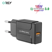 OREY 18 Вт Быстрая зарядка 3,0 USB зарядное устройство для iPhone X Xr быстрое зарядное устройство адаптер для samsung S10 Plus QC 3,0 зарядное устройство для телефона
