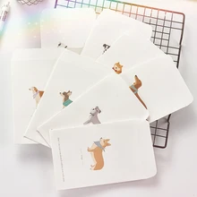 Ensemble d'enveloppe de lettre de chien Kawaii, papier Kraft d'art de dessin animé Simple et créatif mignon, carte de Message d'invitation romantique, papeterie cadeau, nouveau