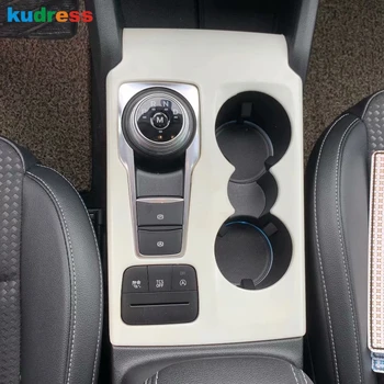 

For Ford Focus 2019 2020 Auto Car Styling ABS matte carbon fiber Interior Front Water Cup Holder Cover Trim Sticker AT LHD