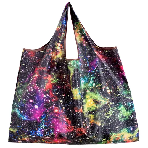 BIG Eco-Friendly Folding Shopping Bag Reusable Portable Shoulder Handbag for Travel Grocery Fashion Pocket Tote - Image 14