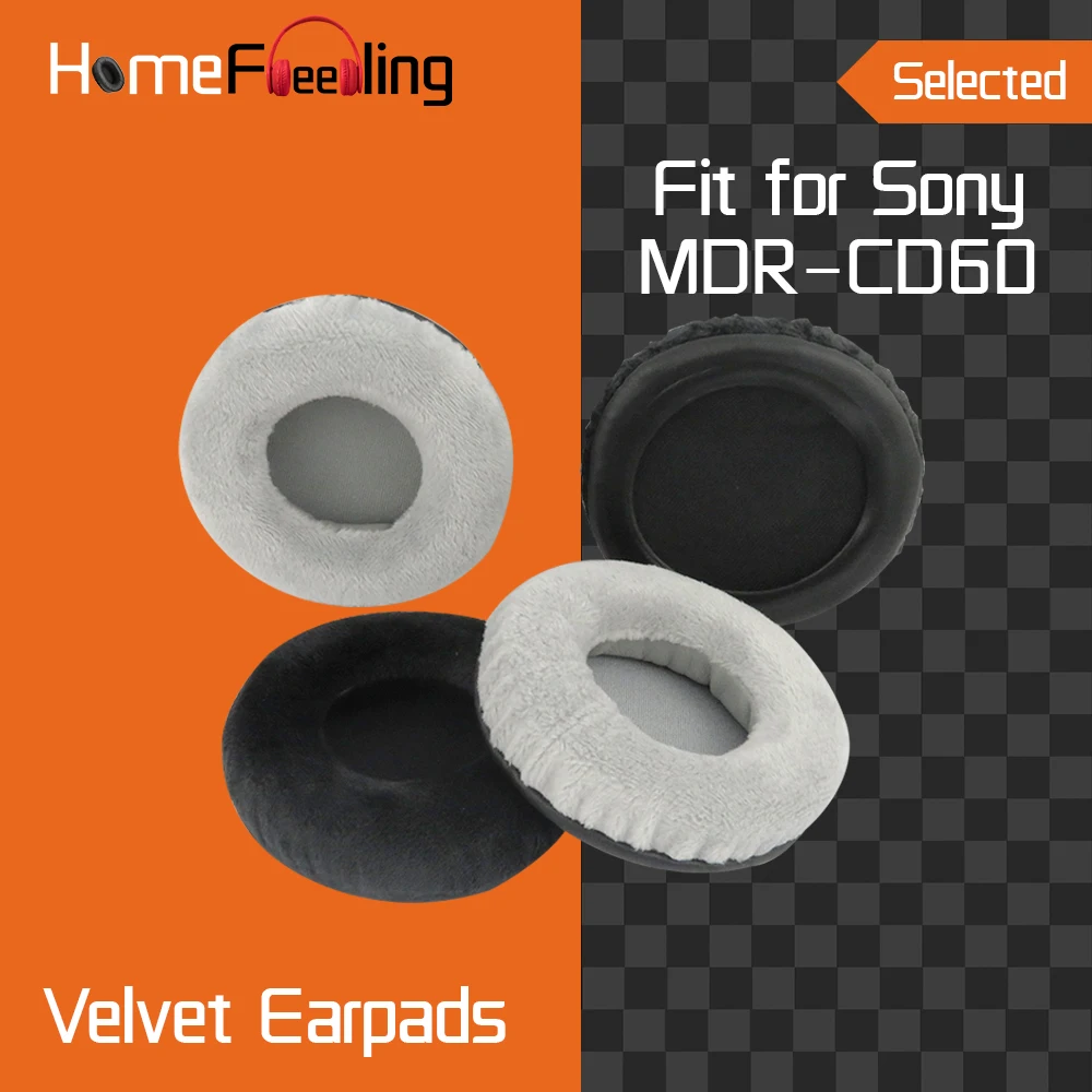 Homefeeling Earpads for Sony MDR CD60 Headphones Earpad Cushions Covers Velvet Ear Pad Replacement