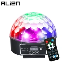ALIENÍGENA 9 Cores LEVOU Bola de Discoteca DMX Bola de Cristal Mágico Efeito de Iluminação de Palco DJ Festa de Natal Som Ativado Luz Com remoto