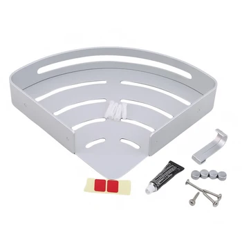 

New Space Aluminum Bathroom Shelves Bathtub Door Shampoo Bathroom Corner Shelf Bathroom Kitchen Support Wall Mount Shower Racks