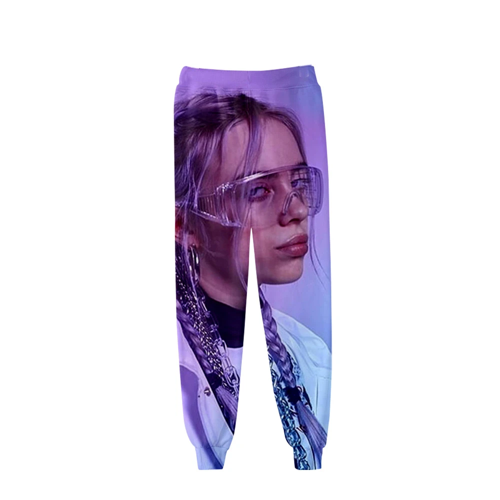 Новая горячая распродажа, повседневные брюки Billie Eilish3D для мужчин и женщин, модные осенние и зимние удобные белые спортивные штаны с 3D рисунком для мальчиков и девочек