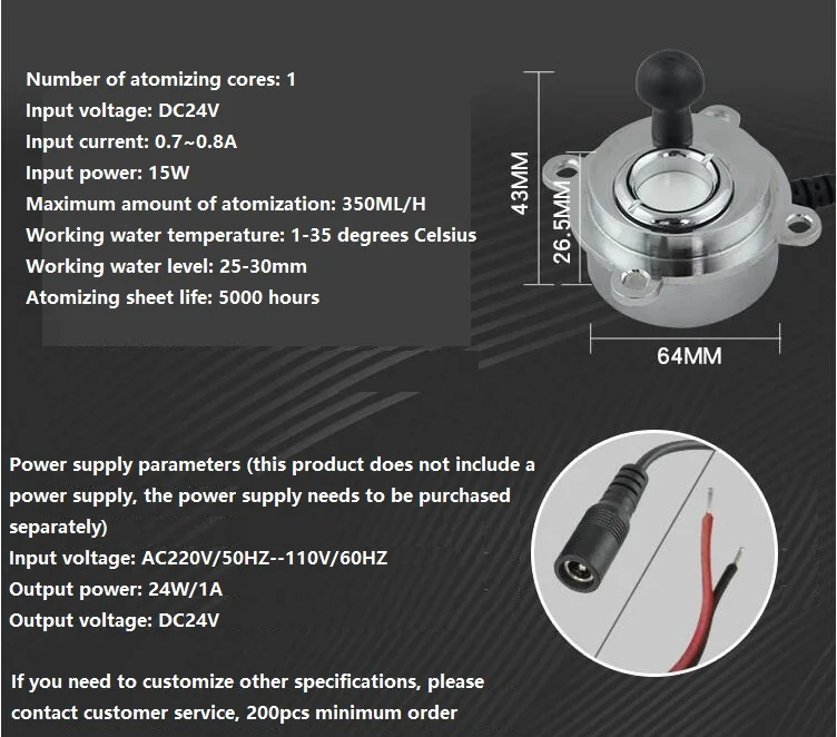 de atomização ultrassônica para atomizador de bonsai