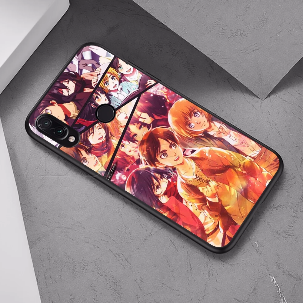 Лаваза аниме японский атака на титановый Мягкий силиконовый чехол для Redmi Note 4A 4X 5