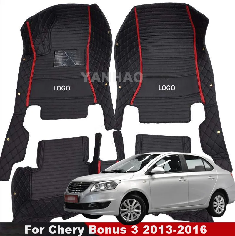 

Car Floor Mats For Chery Bonus 3 2013 2014 2015 2016 Car Accessories Interiors Covers Rugs interior parts Car Mats