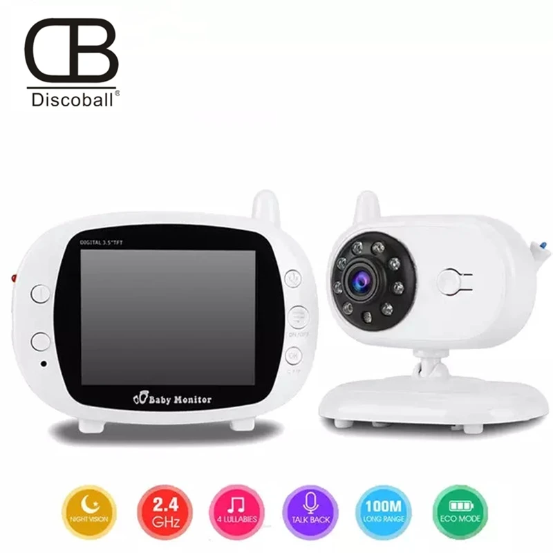 

Baby Sleeping Monitor Color Video Wireless Baby Monitor 3.5 inch 2.4GHz Security Nigh Vision LED Baby Nanny Security with Camera