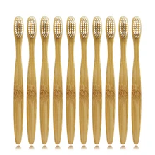 DR. PERFECT 10 шт./лот деревянная мягкая Экологически чистая бамбуковая зубная щетка для ухода за полостью рта для взрослых