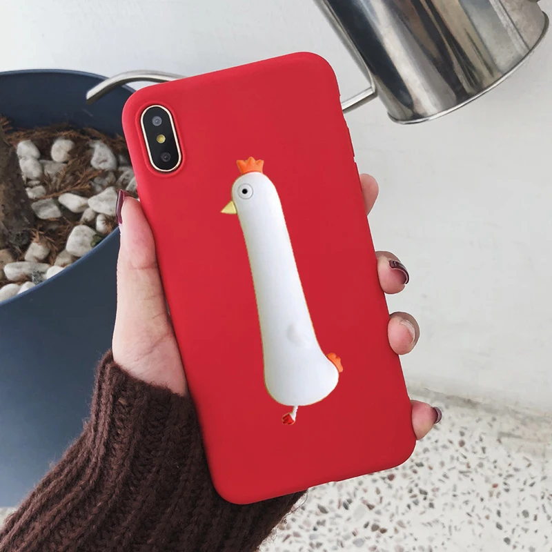 Chick Red Чехол с 3D рисунком динозавра цыпленка конфет для Xiao mi A1 A2 Lite A3 mi 5X6X8 Lite 9 SE 9T Pro Coque Chicken Funda мягкий чехол из ТПУ - Цвет: Chick Red
