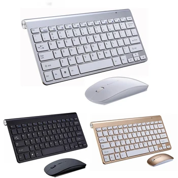 

Wireless Gaming Keyboard Mouse Combo Mini Ultra Slim Multifunction Keybord Mause Kit Set Small PC Gamer Keypad For Laptop TV Box