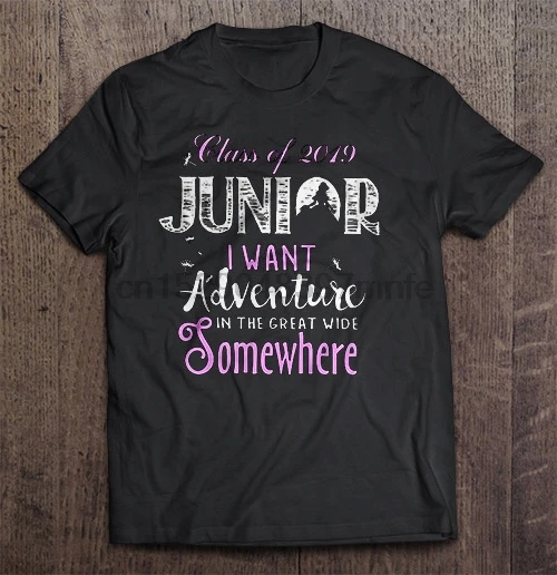 Мужская футболка класса 2019 Junior I Want Adventure в большом широком месте женская | одежда