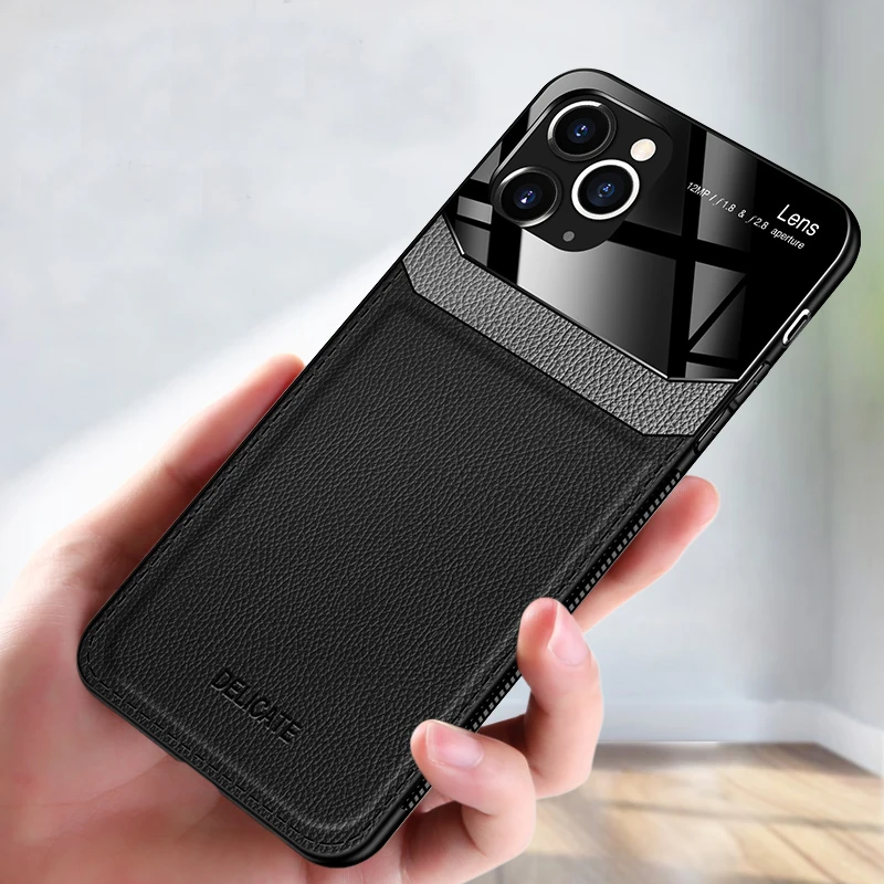 

For Apple iphone 11 Case Luxury Leather+hard PC Skin protective Back Cover Case for iphone 11 Pro Max iphone11 11pro phone shell