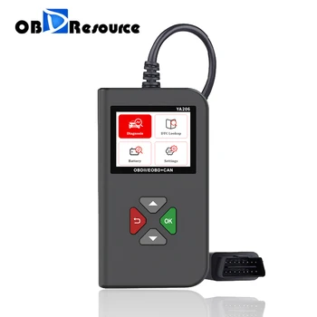 

Automotive Scanner OBD2 Code Reader YA206 Support Battery Check Full OBDII Functions Multi Language Car Engine Diagnostic Tools