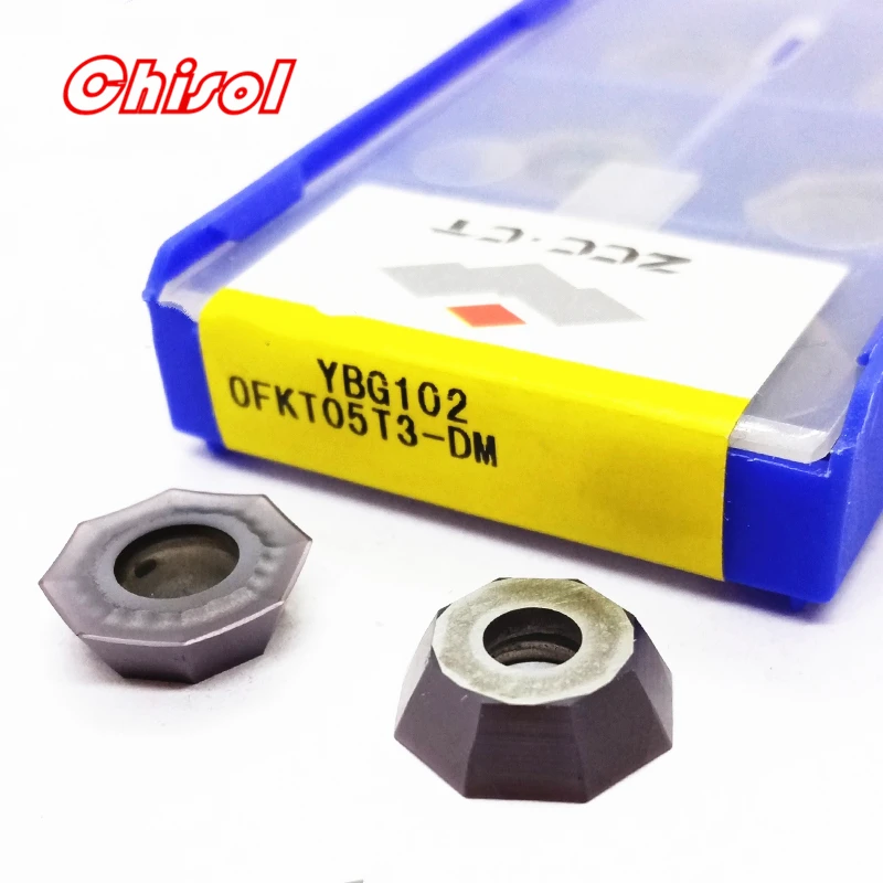 carbide milling inserts OFKT05T3-DM YBG202 YBG302 YBG102 YBG205 YBM251 45 degree face mill inserts for steel& stainless steel