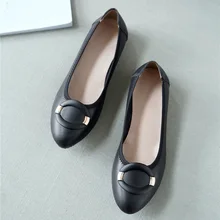 Женские туфли-лодочки Натуральная кожаные туфли Лоферы слипоны плоская подошва, лодочки, обувь для повседневной носки, Туфли без каблуков удобные Four Seasons обувь; открытые женские туфли на высоких каблуках