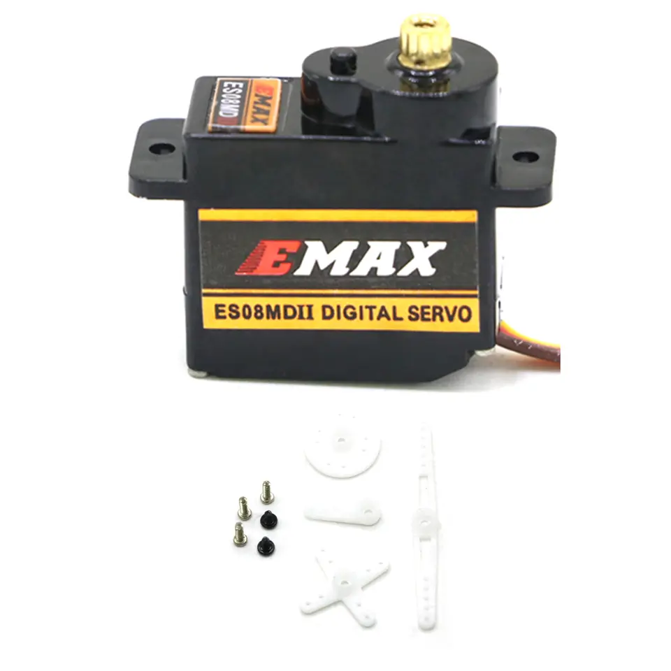 4pcs EMAX ES08MDII ES08MD II Digital Servo 12g/ 1.6/2.0 kg.cm High-speed Mini Metal Gear for RC Model Boat Car Robot image 2