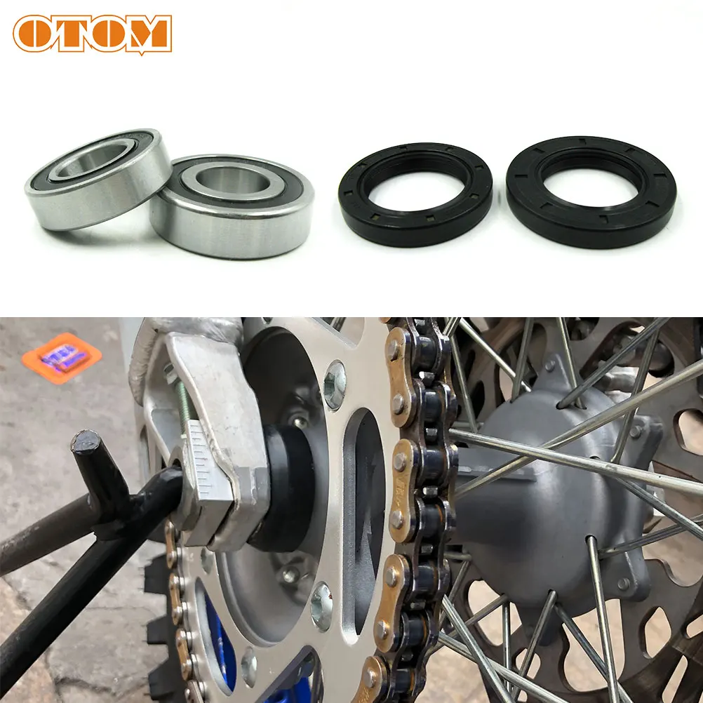 OTOM Hub Bearing Oil Seals Kit Motorcycle Front Rear Wheel For YAMAHA WR250F WR426F WR450F YZ450F YZ400F Dirt Bike Enduro Parts for wheel hub oil seal bearing set