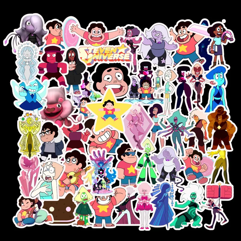 

50 Pcs/Lot Cute Stickers Papelaria Stephen Universe Cartoon Graffiti Stationery Sticker Waterproof Removable TZ087G