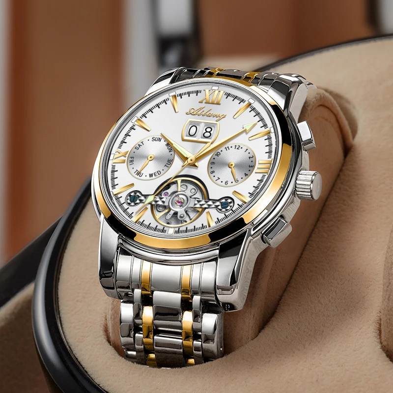 Mens Watches Fashion Top Brand Luxury Business Automatic Mechanical Watch Men Casual Waterproof Watch Relogio Masculino+Box 