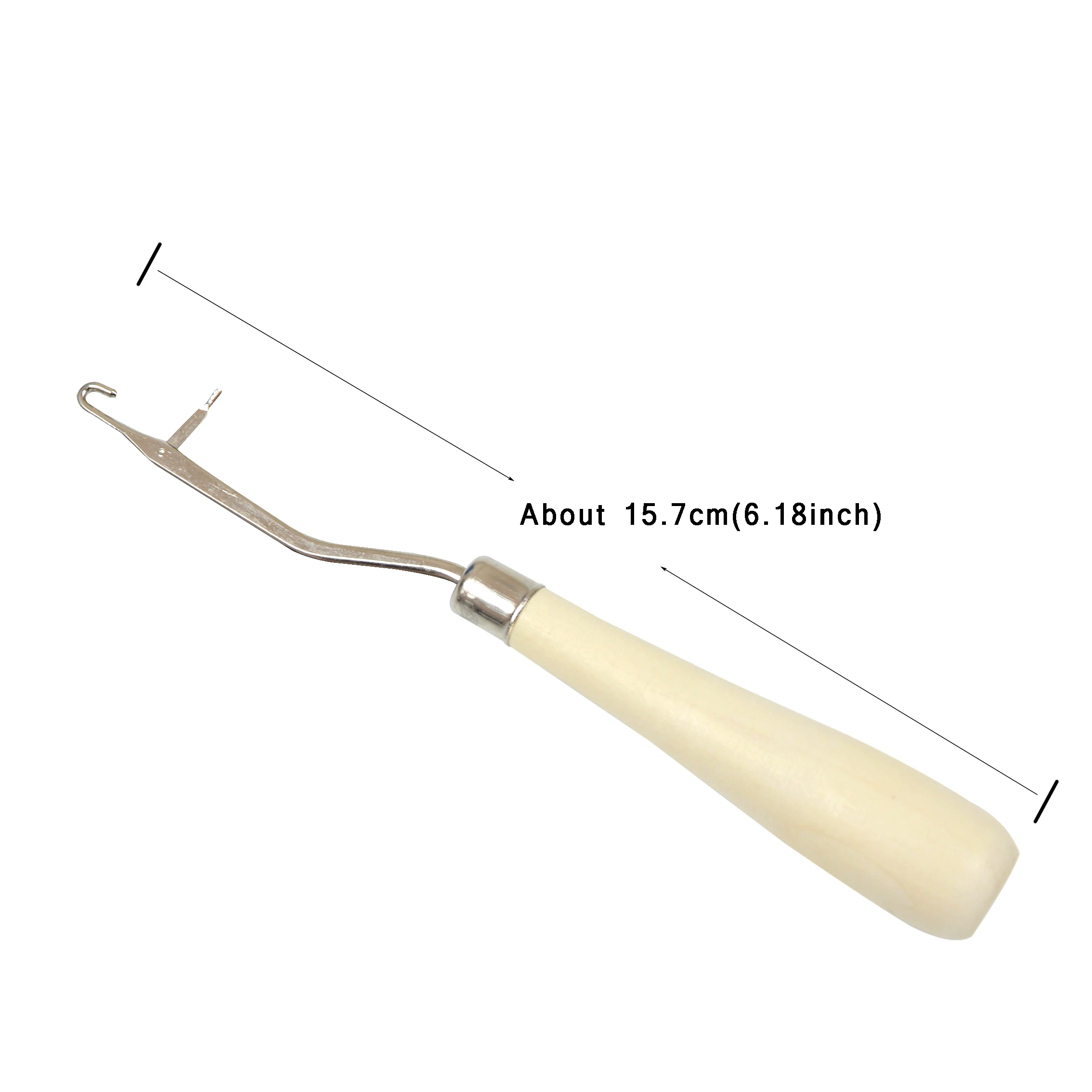 Hair Extensions Tool Wood Handle Latch Hook Needle Hair Weave Needle Wigs Knitting Carpets Making Repair Craft Tools